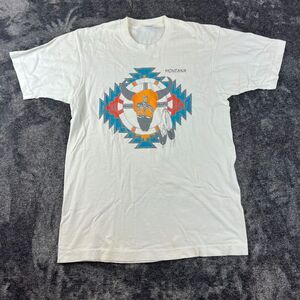 Vtg Fruit Of The Loom Montana Aztec Southwestern T-Shirt Single Stitch Bull L